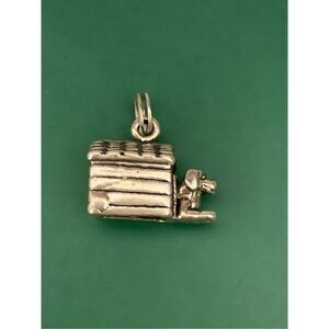 .925 Dog House Sterling Silver Jewelry Charm #pet